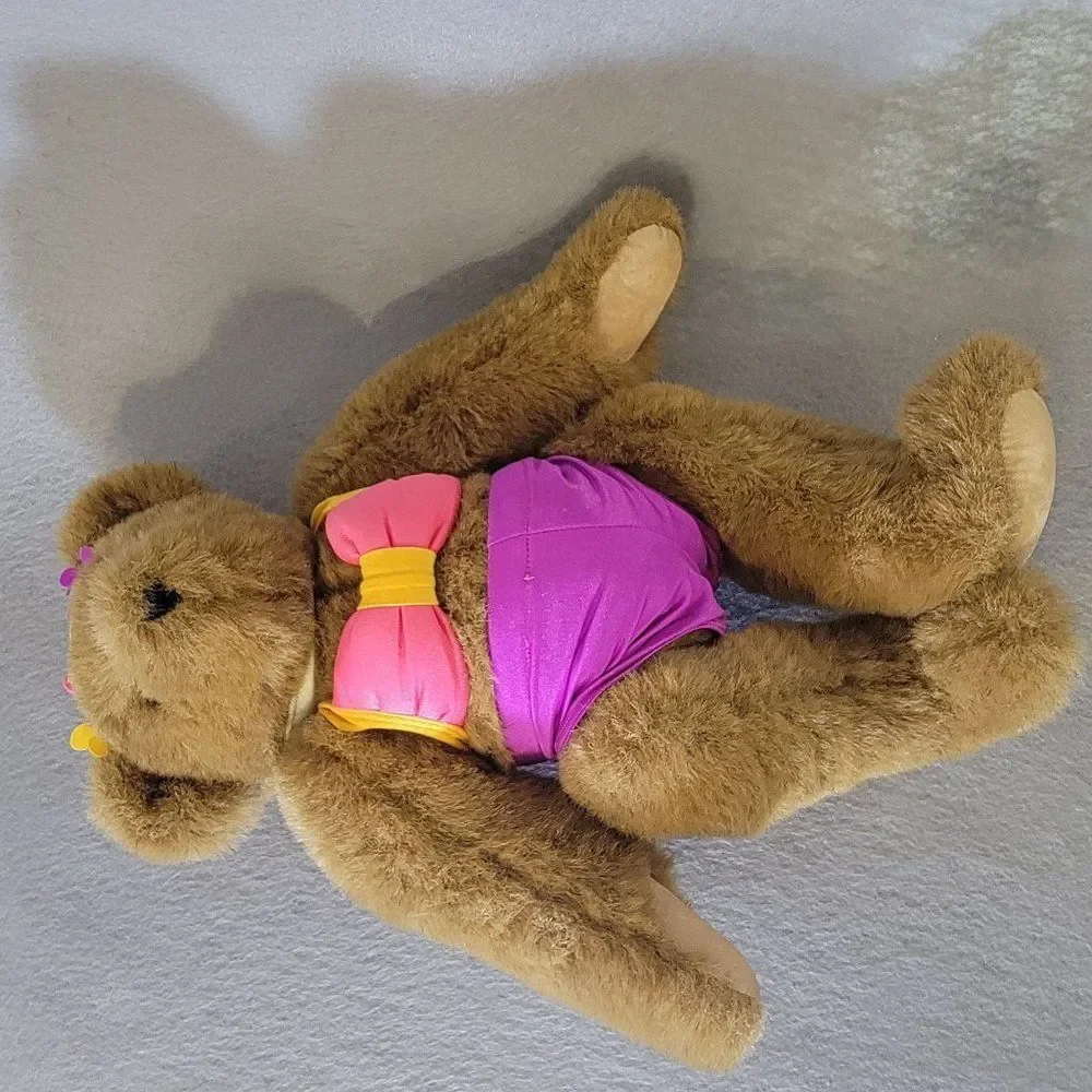 The Vermont Teddy Bear Company Jointed Bear with Bikini and Swim‎ Cap Vintage